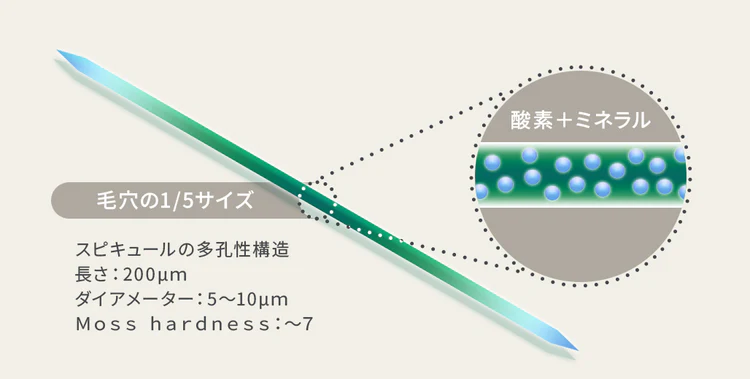 ハーブの粒（スピキュール）の大きさ