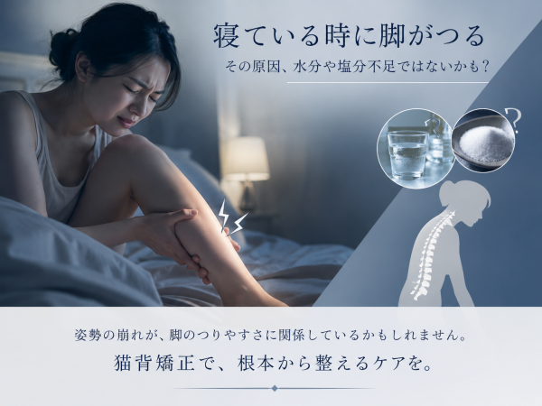脚が攣る、その原因水分だけではないかも？ 矯正/池袋